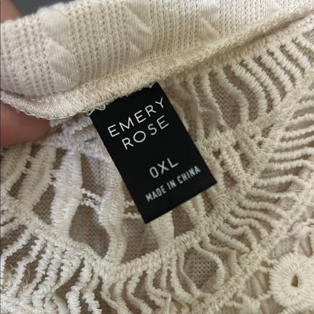 Cream Embellished Ribbed Blouse - Picture 2 of 2